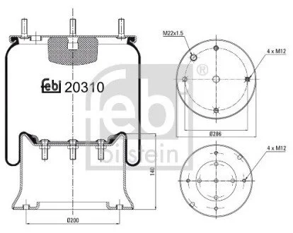 Пневмоподушка FEBI BILSTEIN 20310