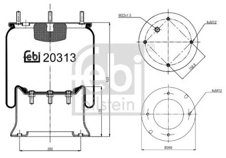 Пневмоподушка FEBI BILSTEIN 20313