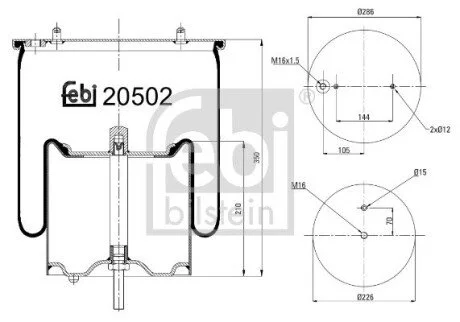 Пневмоподушка FEBI BILSTEIN 20502