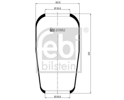 Пневмоподушка подвески без поршня FEBI BILSTEIN 20882