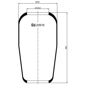 Пневмоподушка FEBI BILSTEIN 20916