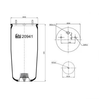 Пневмоподушка підвіски кабіни FEBI BILSTEIN 20941