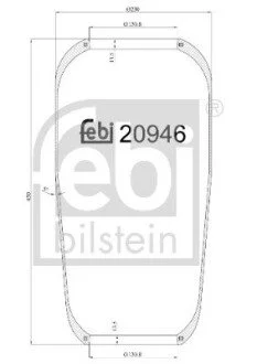 Кожух пневматической рессоры FEBI BILSTEIN 20946