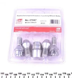 Колісний болт блокований (К-Т) FEBI BILSTEIN 27047