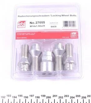 Комплект колісних болтів із замком FEBI BILSTEIN 27055