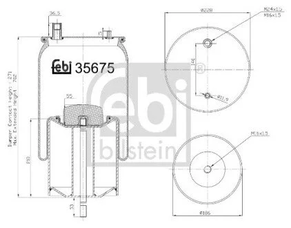 Сильфон пневматичної підвіски FEBI BILSTEIN 35675