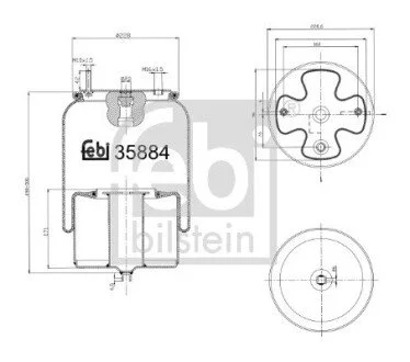 Кожух пневматической рессоры FEBI BILSTEIN 35884