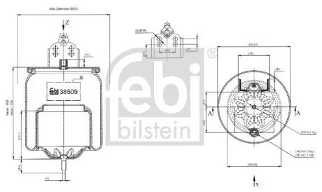 Сильфон пневматичної підвіски FEBI BILSTEIN 38509