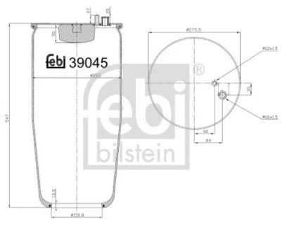 Пневмоподушка подвески без поршня FEBI BILSTEIN 39045