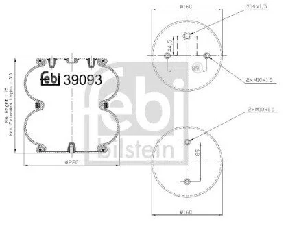 Пневмоподушка FEBI BILSTEIN 39093