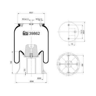 Пневмоподушка FEBI BILSTEIN 39862