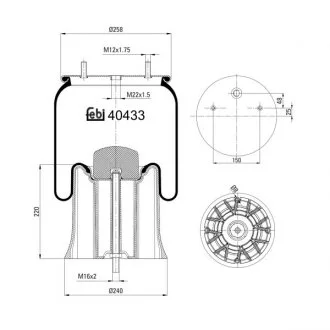 Пневмоподушка FEBI BILSTEIN 40433