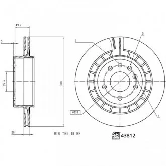 Гальмівний диск FEBI BILSTEIN 43812
