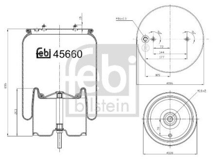 MIECH ZAW PNEUM FEBI TRUCK SCANIA FEBI BILSTEIN 45660 (фото 1)
