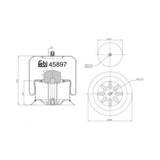 Пневмоподушка FEBI BILSTEIN 45897
