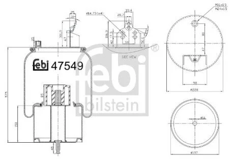 Пневмоподушка FEBI BILSTEIN 47549