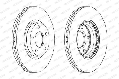 Тормозной диск FERODO DDF1312C