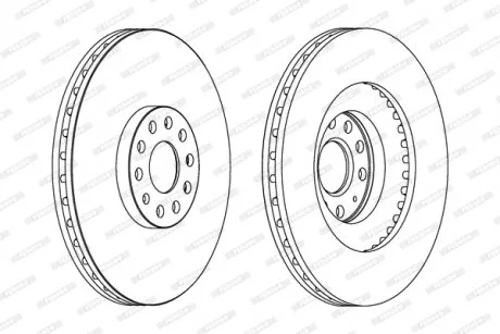 Тормозной диск FERODO DDF1504C-1