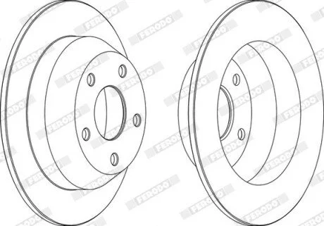 Диск тормозной FERODO DDF1553 (фото 1)