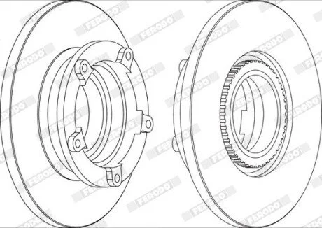 Диск тормозной FERODO DDF1573 (фото 1)
