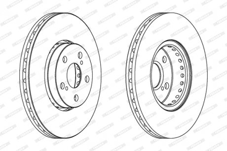 Тормозной диск FERODO DDF1575C