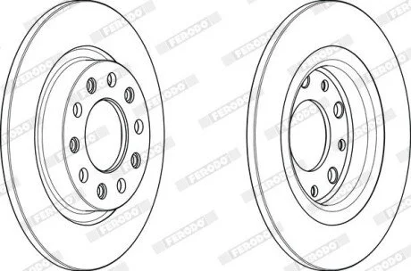 Диск тормозной FERODO DDF2333C (фото 1)