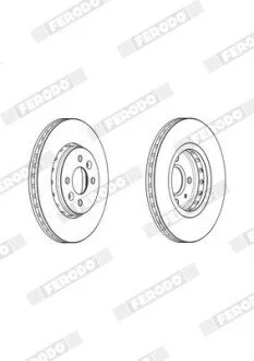 Тормозной диск FERODO DDF2350C