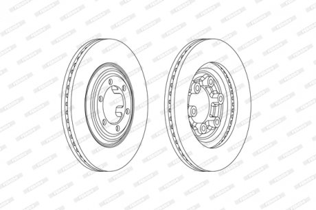 Гальмівний диск FERODO DDF2372C (фото 1)