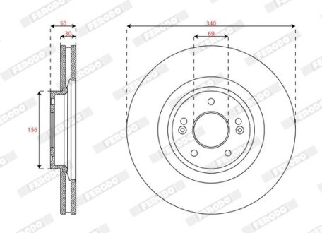 Автозапчасть FERODO DDF3074C