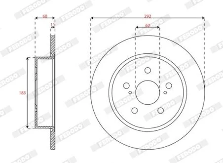 Диск гальмівний FERODO DDF3112C