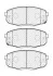 Колодки гальмівні (передні) Hyundai Santa Fe 10-/Grandeur 11-/Kia Sorento 09-/Carens 13- (mando) FERODO FDB4985 (фото 2)