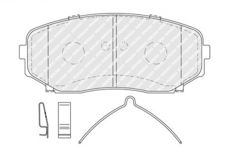 Колодки гальмівні (передні) Mitsubishi Eclipse/Outlander 12- (Advics) FERODO FDB5285