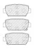 Комплект гальмівних колодок задн, MITSUBISHI ECLIPSE CROSS 1.5/2.0/2.2D 10.17- FERODO FDB5406 (фото 2)