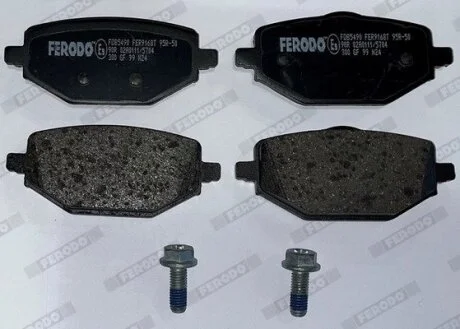 Комплект гальмівних колодок задн, RENAULT CAPTUR II, MEGANE IV 1.6H 05.20- FERODO FDB5490 (фото 1)