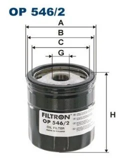 Фільтр масляний FILTRON OP 546/2