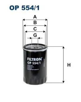 Фільтр масляний FILTRON OP 554/1
