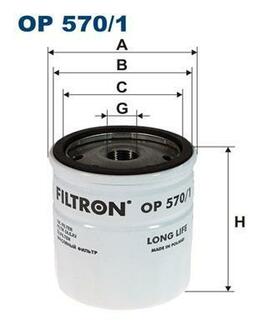 Масляный фильтр FILTRON OP 570/1 (фото 1)