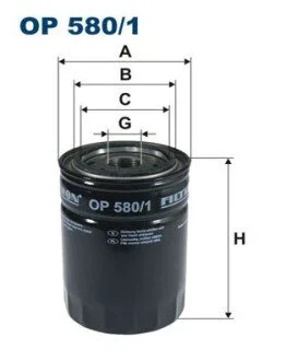 Фільтр масляний FILTRON OP 580/1