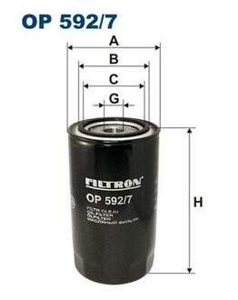 Фильтр масляный FILTRON OP 592/7