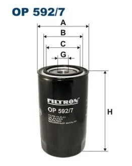 Фільтр масляний FILTRON OP 592/7
