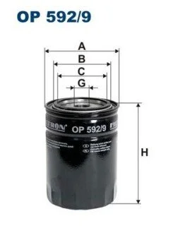 Фільтр масляний FILTRON OP 592/9