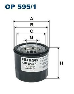 Фільтр масляний FILTRON OP 595/1 (фото 1)