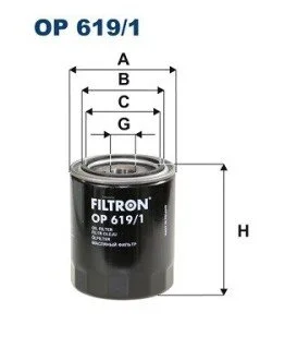 Фильтр масляный FILTRON OP 619/1