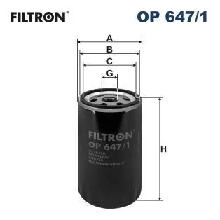 Фільтр масляний FILTRON OP 647/1 (фото 1)