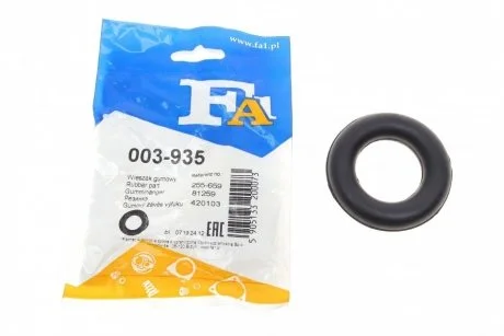 Стопорное кольцо, глушитель Fischer Automotive One (FA1) 003-935