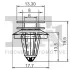 Кліпса кріплення (затискач) FA1 11-40038.5 Fischer Automotive One (FA1) 11400385 (фото 2)