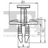 Кліпса кріплення (затискач) FA1 Fischer Automotive One (FA1) 21-20009.10 (фото 2)