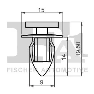 SPINKA KLIPS MOCUJACY 5-SZT Fischer Automotive One (FA1) 22400125