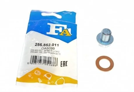 Пробка масляного поддона M14x1.5 L=14 (Fischer) Fischer Automotive One (FA1) 256.852.011 (фото 1)