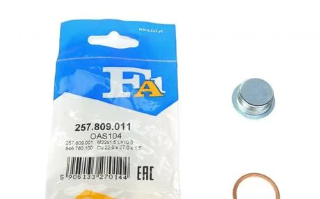 Болт поддона с шестигранной головкой Fischer Automotive One (FA1) 257.809.011 (фото 1)